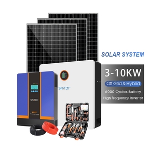 10 kW lai biến tần di động tiết kiệm năng lượng 10KVA hệ thống năng lượng mặt trời với bộ điều khiển MPPT dự phòng đầy đủ - Product Image 1
