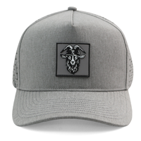 HS41 Gorra de Golf Personalizada al por Mayor con Logotipo Cuadrado en PVC, 5 Paneles, Visera Curva, Impermeable y Ventilada con Láser
