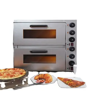 Venda quente Popular Cozimento Forno Comercial Dupla camada de grande capacidade Pizza Egg Tart Cake Duas camadas Controle de temperatura independente Multifunções
