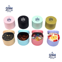 Boîte de conserve ronde vide pour poudre de matcha avec logo personnalisé, boîte en métal hermétique avec couvercle à vis, contenant d'emballage