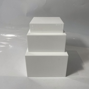 Exhibidores de Acrílico Blanco YAGELI de Diseño Moderno para Pasteles y Alimentos, Grosor Personalizado, Servicio Profesional, Muestra Gratuita para Buffet - Product Image 2