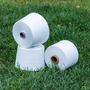 Trung Quốc Nhà Máy Sản Xuất Sợi Nguyên Liệu Trắng Sợi Nhỏ Vớ Trắng Spun Vòng Đan Dệt 20/3 40/2 100% Polyester Spun Sợi 30/1 - Product Image 6