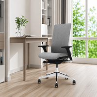 Chaise de bureau moderne et confortable en tissu pour conférence, avec design ergonomique réglable, idéale pour les projets de mobilier en gros