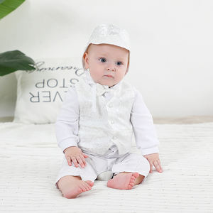 Nimble coton satin bébé garçon baptême baptême occasion spéciale vêtements de bébé en gros - Product Image 2