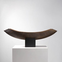 Modèle d'Ornements de Bateau Rétro Minimaliste Médiéval, Sculpture Abstraite d'Accessoires de Décoration Intérieure de Style Chinois