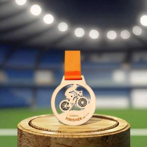Ornement en bois de haute qualité, médaille de marathon en bois, impression UV, sports, badminton, vélo, randonnée, compétition, dropshipping - Product Image 2
