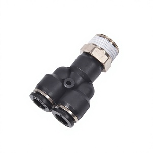 YIIDNN PX Raccord pneumatique en Y à trois voies pour tuyau de 4mm-16mm de diamètre extérieur, filetage mâle BSP M5 1/8" 1/4" 3/8" 1/2", connecteur d'air Guangdong - Product Image 4
