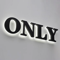 Décoration publicitaire pour la maison, logo lumineux en lettres 3D de haute qualité avec rétroéclairage LED, alimentation USB/AC/DC, multicolore
