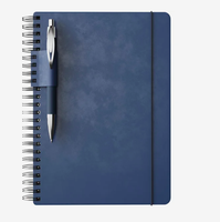 Carnet à spirale promotionnel personnalisé avec stylo, combo de feuilles en vrac, vente en gros, cadeau