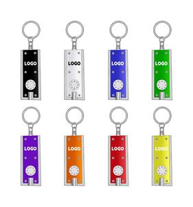 Custom Logo LED Keychain Flashlight Mini <b>Square</b> LED Keychain Light 12 Lumen Portable Bright <b>Battery</b> Powered Key Ring Torch - Product Image 1