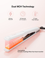 Plancha de Pelo Profesional de Titanio con Turmalina y Cerámica, Doble Voltaje 35W, Diseño Personalizable para Hotel y RV