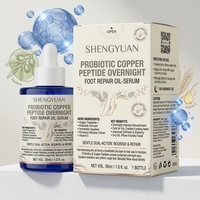 Sérum Huile Réparatrice Nuit pour les Pieds au Squalane Fermenté Végétalien et Peptide de Cuivre – Concentré Lissant Naturel pour Talons Bleus – Beauté Pure