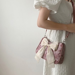 Popular Texture Bags Women's <b>Small</b> Fresh Bow <b>Handbag</b> New Single Shoulder Crossbody Banque Party Date Bags - Product Image 3