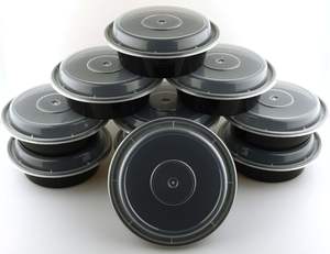 Bols de conservation alimentaire empilables ronds en PP de qualité alimentaire, contenants de préparation de repas en plastique jetables avec couvercle - Product Image 3