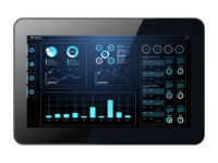 Monitor Táctil Industrial de 10.1 Pulgadas 1280x800 IP65 con Montaje Frontal, Pantalla LCD Compatible con VGA, DVI, USB y HDMI HMI