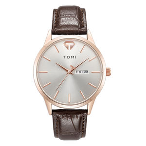 <span class=keywords><strong>Montre</strong></span> à mouvement à quartz TOMI T045 T046 en promotion, personnalisable pour les affaires, bracelet en cuir simple, calendrier, usage quotidien, <span class=keywords><strong>montre</strong></span>-bracelet unisexe - Product Image 5