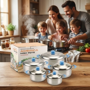 Ensemble de cuisine universel non revêtu de style occidental avec 10 pièces pour cuisinière à charbon et cuisinière électrique, idéal pour la cuisson quotidienne - Product Image 2