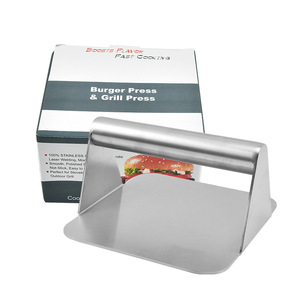 Accessoires de plaque chauffante professionnelle <span class=keywords><strong>Presse</strong></span> à hamburger en acier inoxydable <span class=keywords><strong>Presse</strong></span> à <span class=keywords><strong>steak</strong></span> de boeuf carrée et ronde - Product Image 3