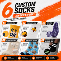 Chaussettes de football personnalisées avec logo, résistantes à l'usure, antidérapantes, mi-mollet, pour le sport et le football