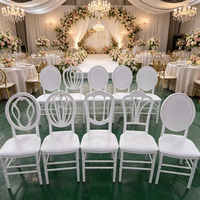 Chaises de réception de mariage blanches de luxe, empilables, chaises de banquet, chaises de fête en plein air, décorations pour événements, fournitures pour fêtes