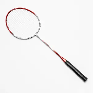 Fábrica personalizada al por mayor Amateur Junior 2 paquetes/set eje de acero raquetas de bádminton raqueta