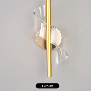 Đèn tường acrylic màu đen vàng kiểu Bắc Âu 5W có thể thay đổi màu sắc cho hành lang - Product Image 2