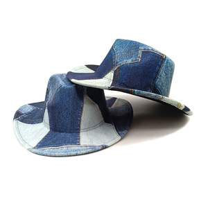 Chapeau de jazz en polyester personnalisé Zhenbang, nouveau style <span class=keywords><strong>western</strong></span> cowboy, printemps et été, motif feuille de dessin animé rayé, chapeau de cyclisme décontracté, pare-soleil - Product Image 4