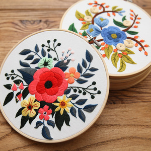 Needlework DIY Material Pack Non-Poke Flower Grass Hanging Painting Lu Embroidery Hand Cross Stitch Embroidery Kit Embroidered