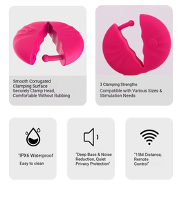 Vibrateurs pour mamelons et points G, 10 modes de vibration, en silicone léger, invisibles, alimentés par USB, étanches IPX6, modèle 36g - Product Image 6