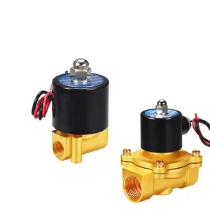 Solenoide dn25 de 3/4 polegadas normalmente perto de 2 vias de latão mini válvulas de controle de água