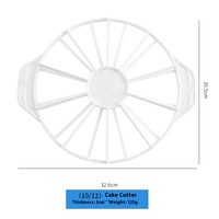 Séparateur de gâteau réglable à 10/12 tranches coupe-portion en plastique sans danger pour les aliments pour pain mousse desserts outil de cuisson avec tranches sûres