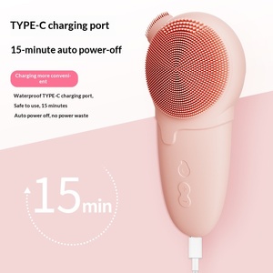Appareil de nettoyage du visage à vibration, étanche, en silicone, masseur nettoyant électrique, brosse nettoyante pour le visage - Product Image 3
