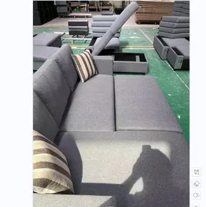 Giá bán buôn hiện đại cắt ghế sofa đặt kéo ra Sofa giường Đa-Chức năng văn phòng đồ nội thất nhà vải L hình dạng sofa