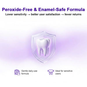 <span class=keywords><strong>Bandas</strong></span> <span class=keywords><strong>Dentales</strong></span> Luxsmile, Cumplen con las Regulaciones Cosméticas del Reino Unido, Sin Peróxido, Marca Privada, Pap V34, Tiras <span class=keywords><strong>Blanqueadoras</strong></span> Púrpuras, Impresión Personalizada - Product Image 3