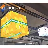Affichage LED en cube pour publicité extérieure, étanche, P2.5mm, avec SDK pour magasins de détail, métros et ascenseurs