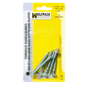 Vite Barraquero DIN571 6x50 mm. (6 Pezzi) - Product Image 1