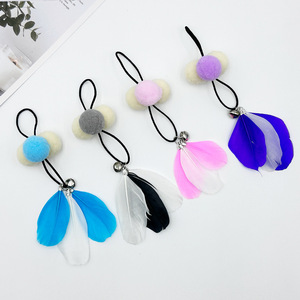 Feather <b>Cat</b> <b>Toy</b> With Pom Pom And Feather Replacement Head For <b>Cats</b> <b>Interactive</b> Pet <b>Toy</b> - Product Image 2