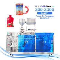Machine d'emballage de sachets préformés liquides Doypack, machine de remplissage de sachets stand-up, machine d'emballage de jus de fraise et de jus de framboise