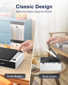 휴대용 스피커 내장 블루투스 USB FM 및 충전식, 가정용 소형 레트로 <span class=keywords><strong>CD</strong></span> 플레이어, 개인용 데스크탑 <span class=keywords><strong>CD</strong></span> 플레이어 - Product Image 5