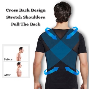 6015, ropa moldeadora para hombre, camisetas moldeadoras de cuerpo, faja de gimnasio para hombre, chaleco adelgazante para Control de barriga, corsé, entrenador de cintura, camiseta interior - Product Image 4