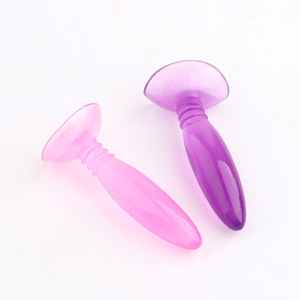 ปลั๊กเสียบก้นแบบกระสุน สีชมพูและสีม่วง ทำจากวัสดุ TPE ขนาดเล็ก สำหรับของเล่นทางทวารหนัก - Product Image 5