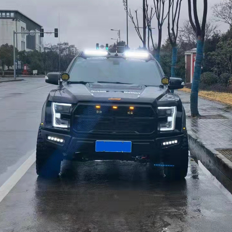 Pickup Truck Ford Ranger Roof Lights Ranger Wildtrak 2019 Ford Ranger Roof Light Bar Roof Light Pod Light Bar  Colour Coded For Ford Ranger2023+ Next