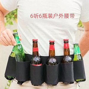 Sac banane de sport pour boissons, 6 canettes, extérieur, gris camouflage, tissu Oxford, pour adultes - Product Image 4