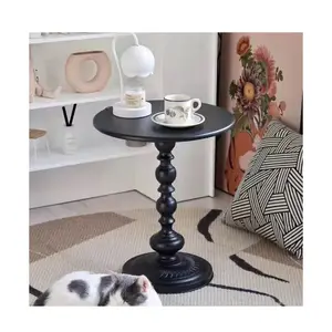 Modern Nordic Black Bedroom Bedside Coffee Table Round Metal Iron Marble Tea Coffee Tables