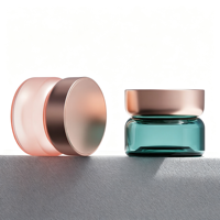 Pot cosmétique rond en plastique de 50g avec couvercle à vis, personnalisable avec logo, pour crème pour les yeux et lotion, emballage pour soins de la peau