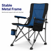Chaise de Réalisateur Pliante Portable avec Accoudoirs en Acier Inoxydable pour Camping en Plein Air, Pêche, Plage, Randonnée, Pique-nique, Dessin Artistique