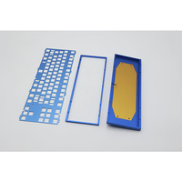 Clavier électronique CNC personnalisé de précision, anodisé multicolore, sablé, 109 104 101 87 touches, acier inoxydable, fil EDM, brochage