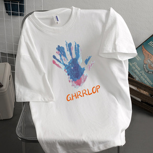 T-<span class=keywords><strong>shirt</strong></span> d'été décontracté à manches mi-longues pour femmes 100% coton avec imprimé dessin animé coupe ample XXS XS taille pour - Product Image 2