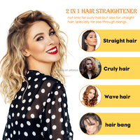 Nouveau Lisseur Cheveux Portable Céramique Outil Coiffure Boucleur Lisseur Plat Frange Barbe Mini Lisseur Céramique