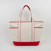 Sac fourre-tout pliable personnalisé, réutilisable, imperméable, en toile naturelle vierge, sac de voyage, sac de plage, bord festonné, pied-de-poule, extra large